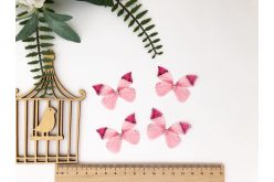 Метелик двосторонній з шифону рожевий 45*36см