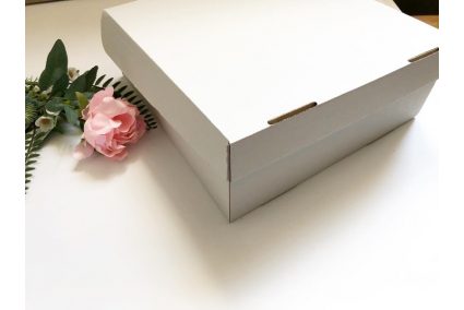 Коробка из крафт-картона 260*260*90мм белая
