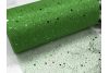Фатин мягкий 15см в горох (рул.10 ярдов) зеленый