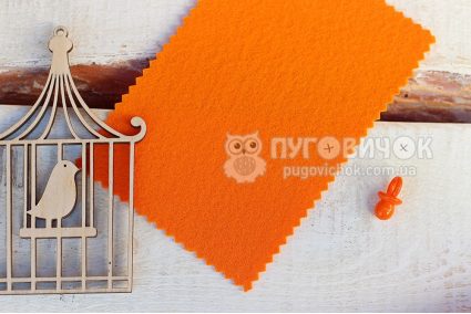 Фетр корейський жорсткий 1,2 мм 20х30см 920 оранжевий №14