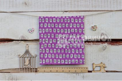 Ткань "Прямоугольники" на фиолетовом