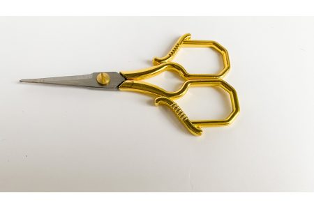 Ножницы прямые А003 10,5*5,8см золотые (модерн)