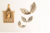 Шаблон деревянный "Крилья ангела" 7 см
