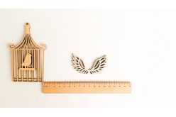 Шаблон деревянный "Крилья ангела" 7 см