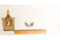 Шаблон деревянный "Крилья ангела" 5 см