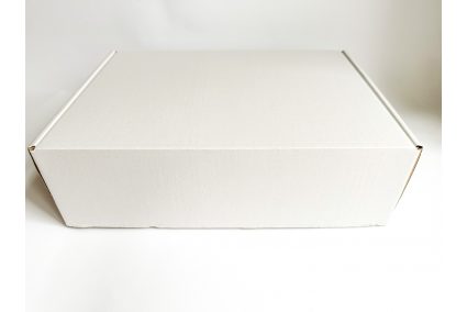 Коробка з крафт-картону 340*240*100мм біла