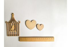 Шаблон деревянный "Сердце" набор 2шт
