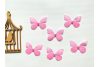 Метелик двосторонній з шифону ніжно-рожевий 50*40мм