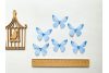 Бабочка двусторонняя из шифона голубая 50*40мм