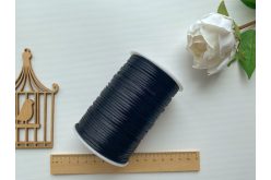 Шнур корсетный (сатиновый) 2мм черный на метраж
