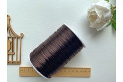 Шнур корсетний (сатиновий) 2мм темно-коричневий на метраж