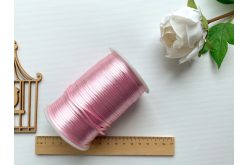 Шнур корсетний (сатиновий) 2мм світло-рожевий на метраж