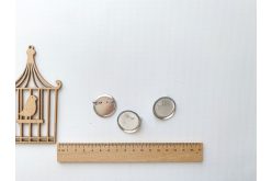 Заготовка для брошки-кабошон/значка 30мм серебряная
