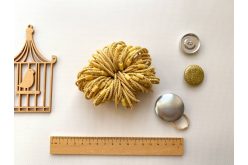 Резинка кручена піщана 3,5см (під основу для заколки-гудзик)