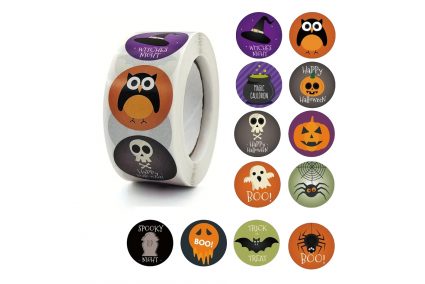 Наклейки на бобине "Halloween 2" 500шт/рул., диаметр 2,5 см