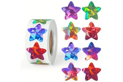 Наклейки на бобине "Звезды 2" 500шт/рул., размер 2,5 см