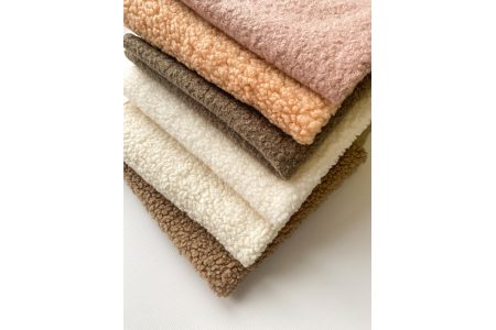 Ткань букле Тедди капучино 27*150см