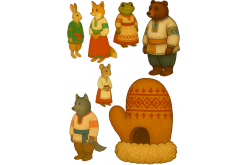 copy of Жесткий фетр с принтом з принтом сказка "Репка" 20х30см