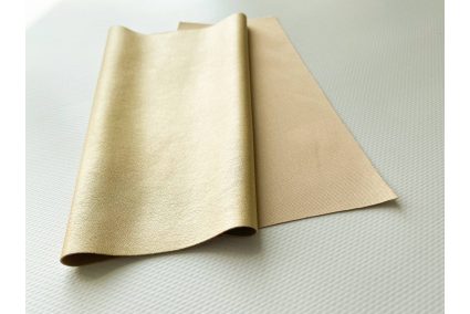 Шкірзамінник стрейчевий 1,3*1м (метражем) матовий жовте золото