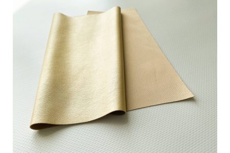 Шкірзам стрейчевий 30*20см матовий жовте золото