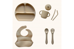 Набір дитячого силіконового посуду "Стартовий" 9 кольорів