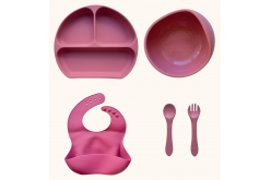 Набір дитячого силіконового посуду "Стартовий. Боул" 9 кольорів
