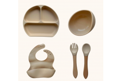 Набор детской силиконовой посуды "Стартовый. Боул. Бук" 9 цветов