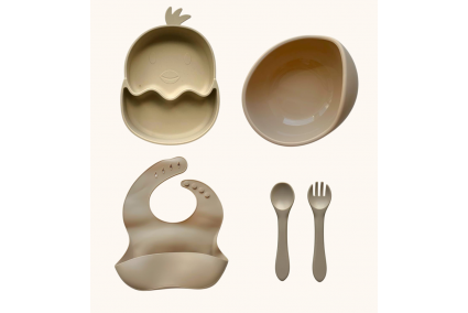 Набор детской силиконовой посуды "Стартовый. Цыпленок. Боул" 2