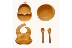 Набор детской силиконовой посуды "Стартовый. Цыпленок. Боул.