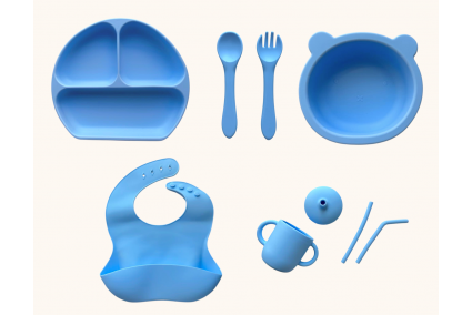 Набір дитячого силіконового посуду "Базовий. Ведмедик" 9