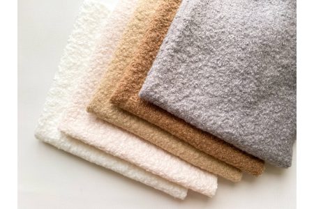 Тканина букле Баранчик світло-сіра 50*50см