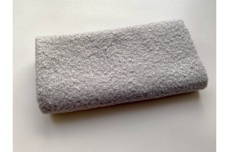 Тканина букле Баранчик світло-сіра 50*50см