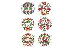 Фетр м’який з візерунком кулька ялинкова "Петриківський