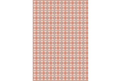 Фетр м’який з візерунком "Вишивка червона №5" на білому 20х30см