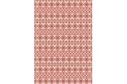 Фетр м’який з візерунком "Вишивка червона №4" на білому 20х30см