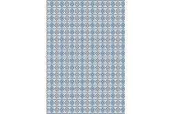 Фетр мягкий с узором "Вышивка синяя №5" на белом 20х30см