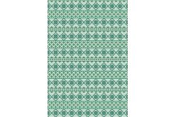 Фетр м’який з візерунком "Вишивка зелена №4" на білому 20х30см