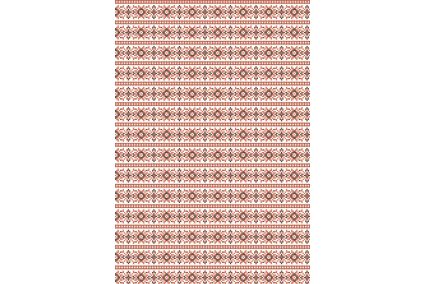 Фетр м’який з візерунком "Вишивка(хрестиком) червоно-чорна" на