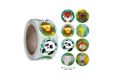 Наліпки на бобіні "Звірята 7" 500шт/рул., діаметр 2,5 см