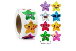 Наклейки на бобине "Звезды: эмодзи" 500шт/рул., размер 2,5 см