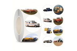 Наклейки на бобине "Транспорт реалистичный" 500шт/рул., диаметр