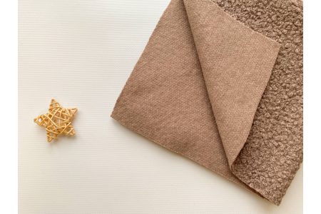 Ткань букле Барашек мокко 50*50см