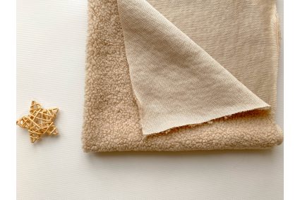 Тканина букле Тедді бежева 50*50см