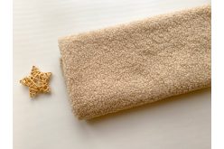 Ткань букле Тедди бежевая 50*50см