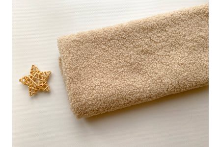 Тканина букле Тедді бежева 50*50см