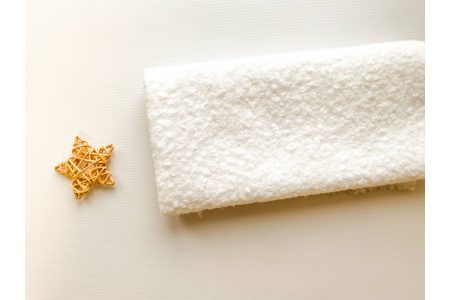 Тканина букле Баранчик біла 50*50см