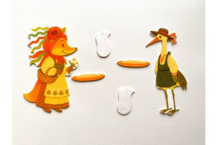 Ігровий набір фігурок для казки "Лисичка і журавель"