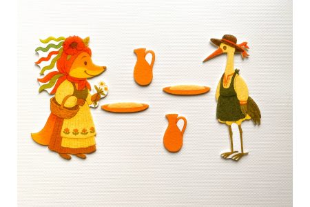 Ігровий набір фігурок для казки "Лисичка і журавель"