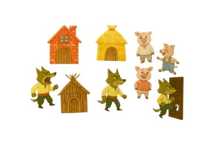 Игровой набор фигурок для сказки "Трое поросят"