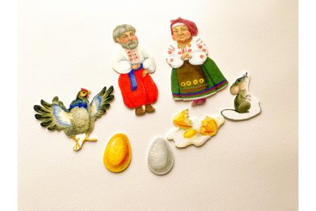 Игровой набор фигурок для сказки "Курочка ряба"